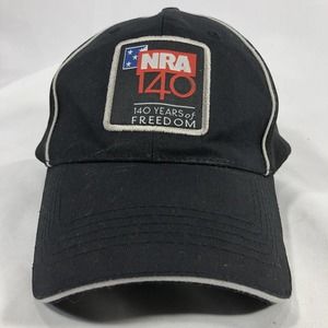 NRA 140 Years Of Freedom Anniversary Cap one size fits Adjustable Curved OSF Hat